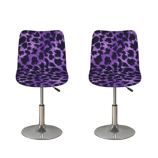 Purple And Black Cheetah Print Bar Stool Covers
