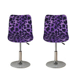 Purple And Black Cheetah Print Bar Stool Covers