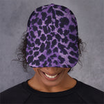 Purple And Black Cheetah Print Baseball Cap