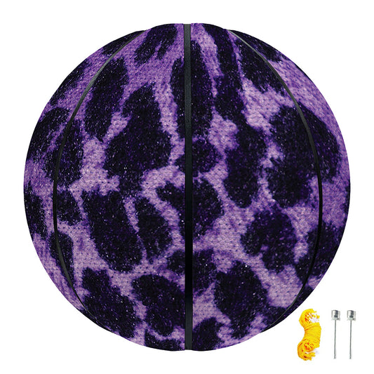 Purple And Black Cheetah Print Basketball