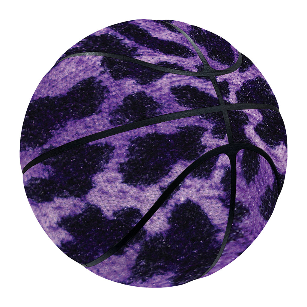 Purple And Black Cheetah Print Basketball