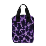 Purple And Black Cheetah Print Bible Tote Bag