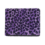 Purple And Black Cheetah Print Bifold Wallet