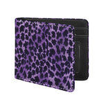 Purple And Black Cheetah Print Bifold Wallet