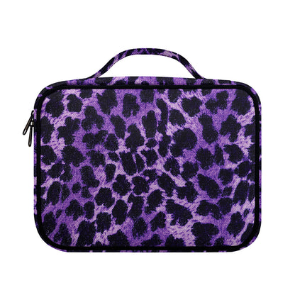 Purple And Black Cheetah Print Briefcase Bible Bag