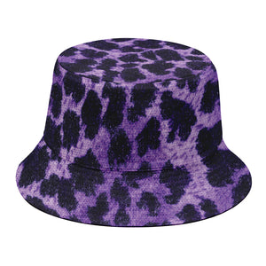 Purple And Black Cheetah Print Bucket Hat