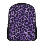 Purple And Black Cheetah Print Casual Backpack