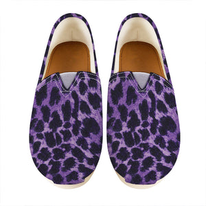 Purple And Black Cheetah Print Casual Shoes