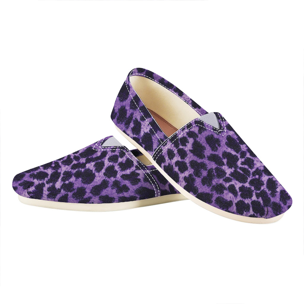 Purple And Black Cheetah Print Casual Shoes