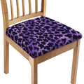 Purple And Black Cheetah Print Chair Cushion Cover