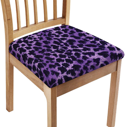 Purple And Black Cheetah Print Chair Cushion Cover