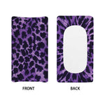 Purple And Black Cheetah Print Changing Pad Cover