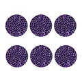 Purple And Black Cheetah Print Coaster Set