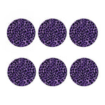 Purple And Black Cheetah Print Coaster Set