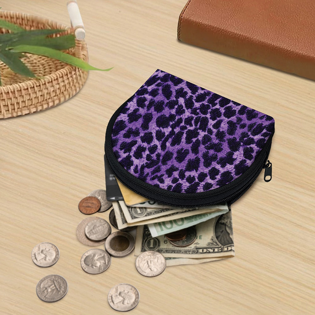 Purple And Black Cheetah Print Coin Purse