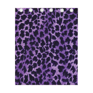 Purple And Black Cheetah Print Curtain