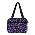 Purple And Black Cheetah Print Double Strap Bible Bag
