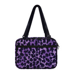Purple And Black Cheetah Print Double Strap Bible Bag