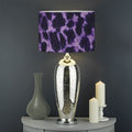 Purple And Black Cheetah Print Drum Lamp Shade