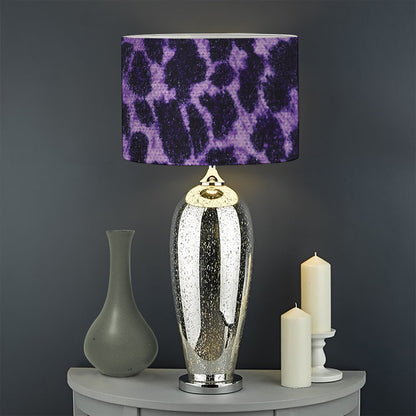 Purple And Black Cheetah Print Drum Lamp Shade