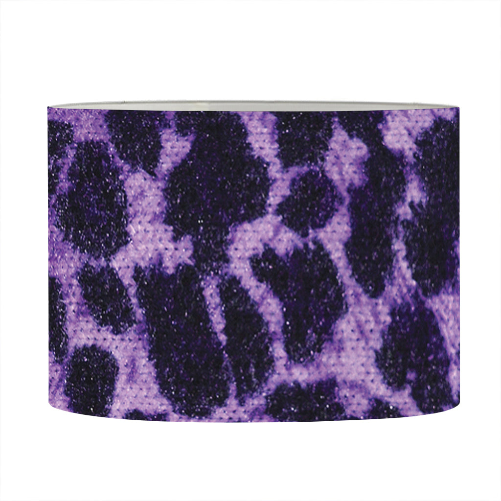 Purple And Black Cheetah Print Drum Lamp Shade