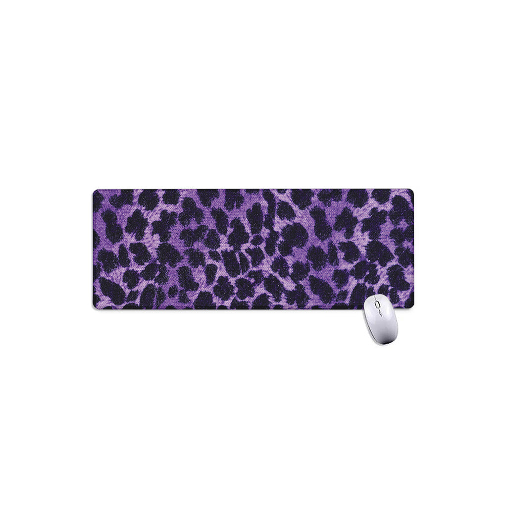 Purple And Black Cheetah Print Extended Mouse Pad