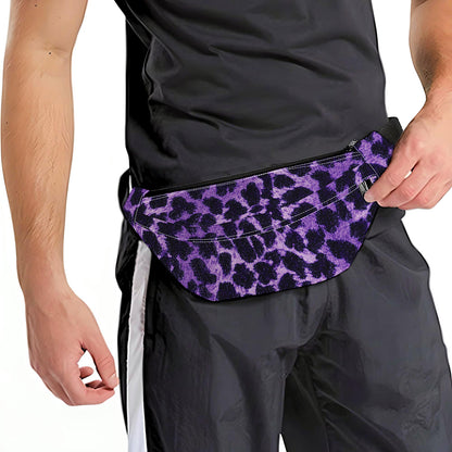 Purple And Black Cheetah Print Fanny Pack