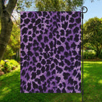 Purple And Black Cheetah Print Garden Flag