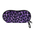 Purple And Black Cheetah Print Glasses Case
