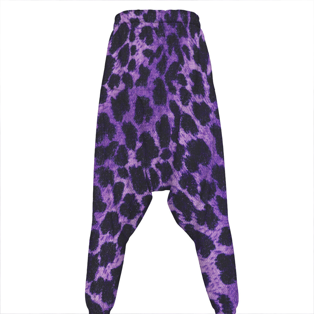 Purple And Black Cheetah Print Hammer Pants