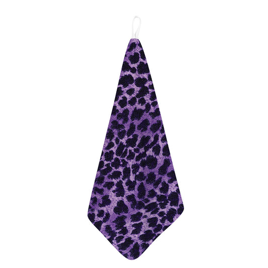 Purple And Black Cheetah Print Hand Towel