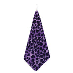 Purple And Black Cheetah Print Hand Towel