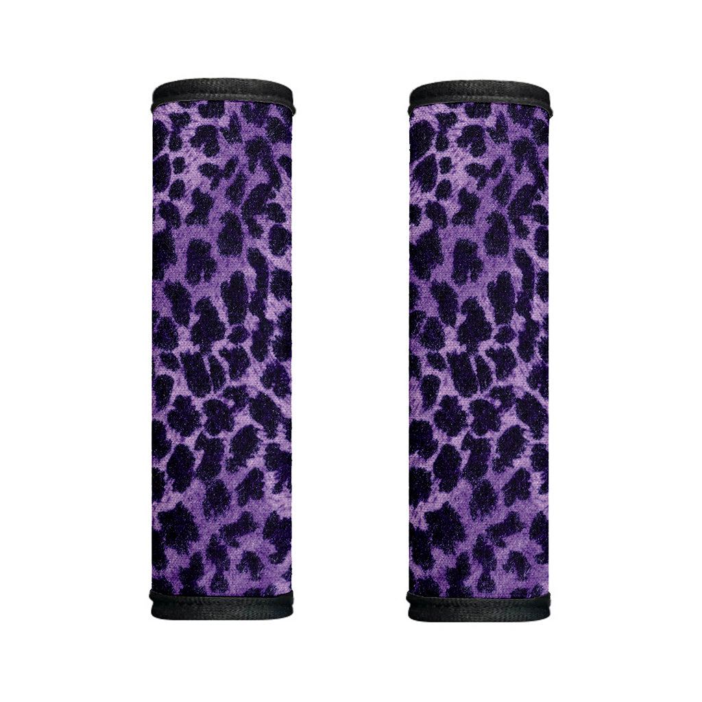 Purple And Black Cheetah Print Handle Covers