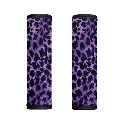 Purple And Black Cheetah Print Handle Covers