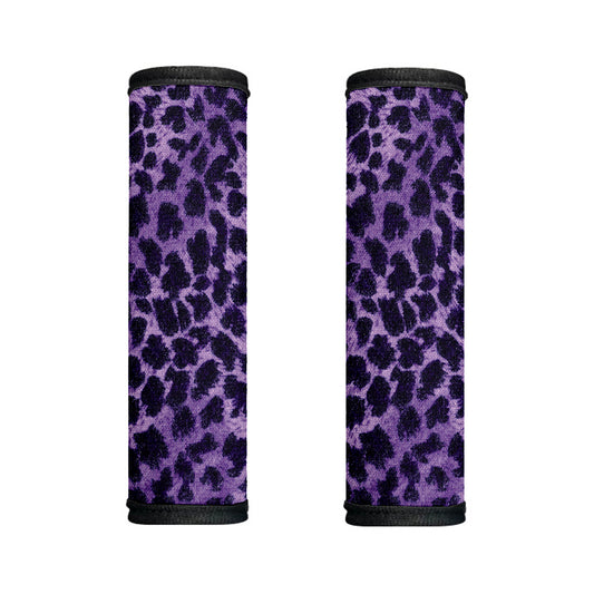 Purple And Black Cheetah Print Handle Covers