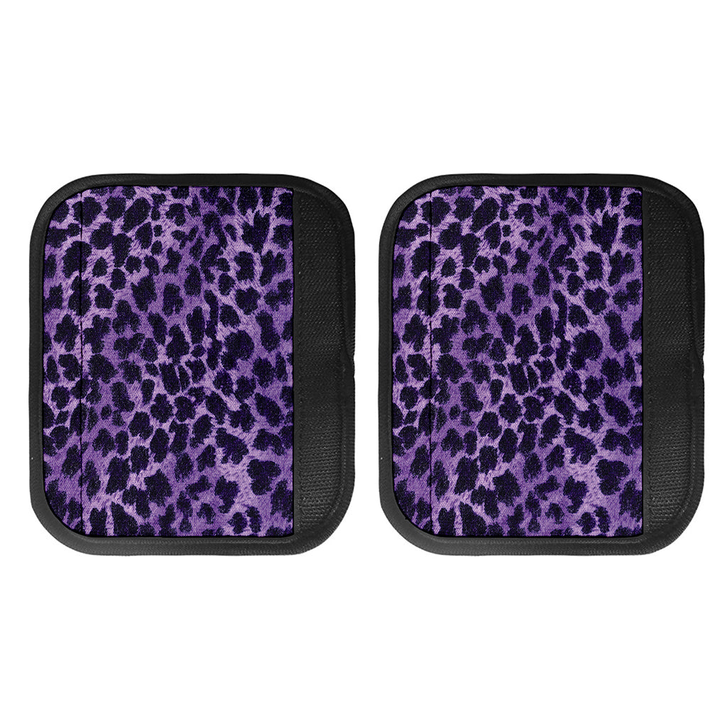 Purple And Black Cheetah Print Handle Covers