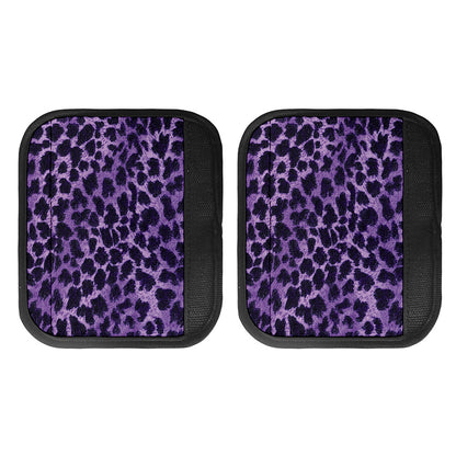 Purple And Black Cheetah Print Handle Covers