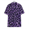 Purple And Black Cheetah Print Hawaiian Shirt