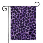 Purple And Black Cheetah Print House Flag