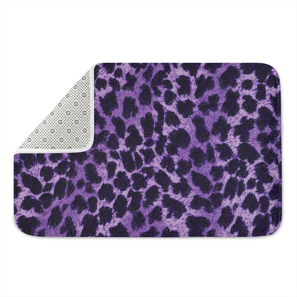 Purple And Black Cheetah Print Indoor Door Mat