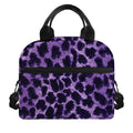 Purple And Black Cheetah Print Insulated Lunch Bag