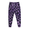 Purple And Black Cheetah Print Jogger Pants