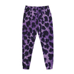 Purple And Black Cheetah Print Jogger Pants