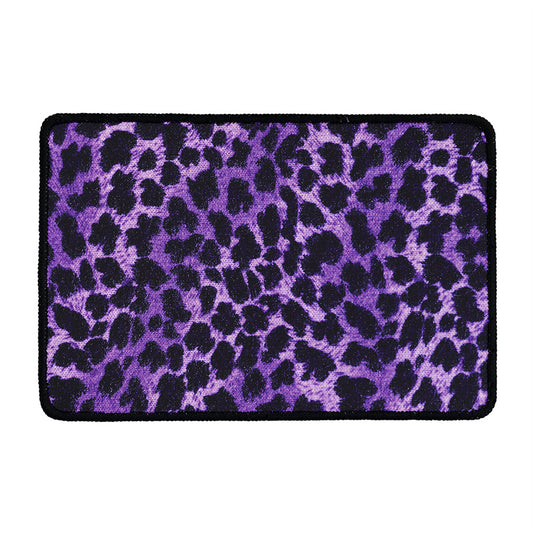 Purple And Black Cheetah Print Kitchen Mat