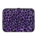 Purple And Black Cheetah Print Laptop Sleeve