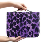Purple And Black Cheetah Print Leather Bible Cover