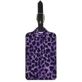 Purple And Black Cheetah Print Luggage Tag