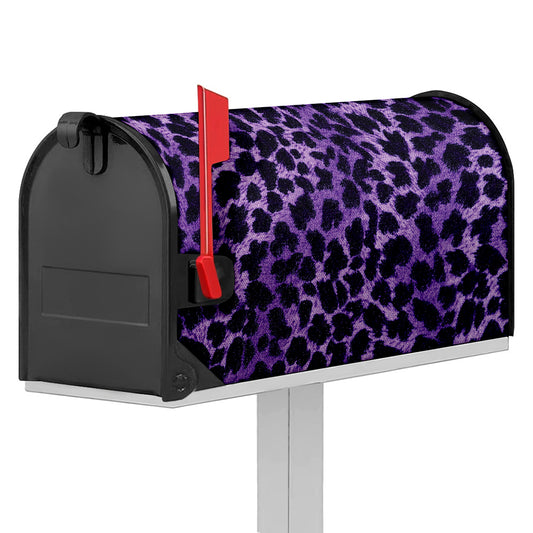 Purple And Black Cheetah Print Mailbox Cover