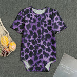 Purple And Black Cheetah Print Men's Bodysuit