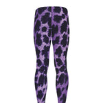 Purple And Black Cheetah Print Men's leggings